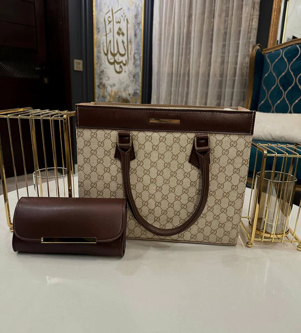 Luxury Crocodile Texture Handbag & Wallet Set