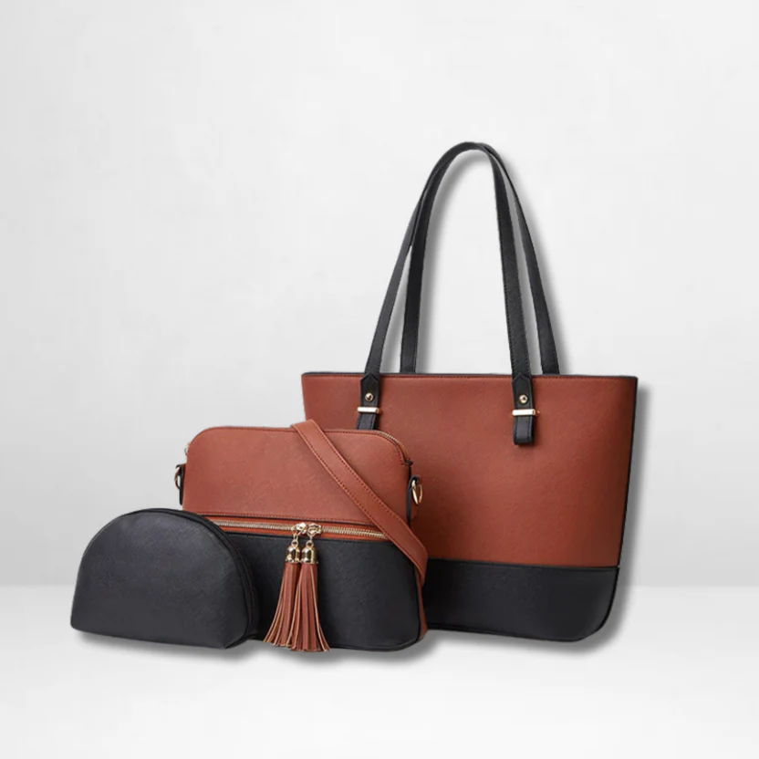Carla Burgundy Maroon 3 Pcs Shoulder Bag